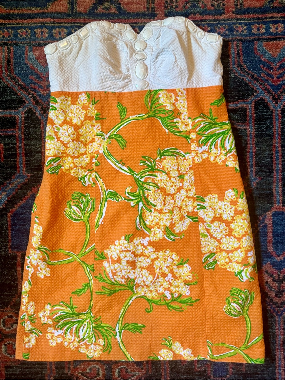 Lilly Pulitzer Lace by the Docks Strapless Bowen Dress